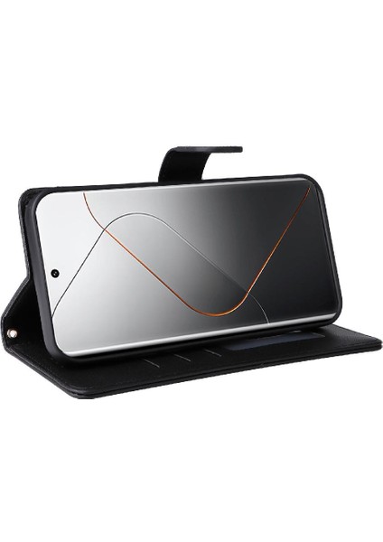 Xiaomi 14 Pro 5g Için Flip Case Cüzdan Basit Iş Deri Kılıf Flip (Yurt Dışından)