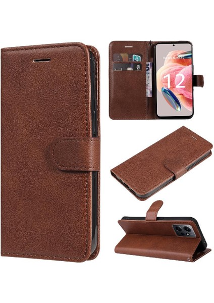 Xiaomi Redmi Not 12 Için Flip Case 4g Iş Cüzdan Telefon Kılıfı Klasik (Yurt Dışından)