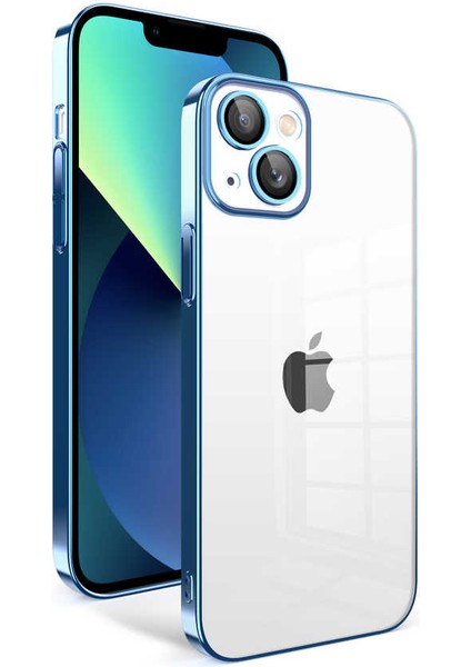 Apple iPhone 13 - Uyumlu Kamera Korumalı Renkli Çerçeveli Zore Garaj Kapak-Kırmızı