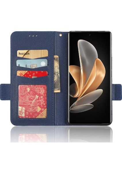Vivo V29 5g Pu Deri Manyetik Kart Yuvaları Için Kılıf Tutucu Cüzdan Yan (Yurt Dışından)