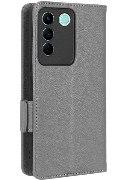 Vivo V27E Pu Deri Manyetik Kart Yuvaları Için Kılıf Tutucu Yan Toka Cüzdan (Yurt Dışından) fırsatları