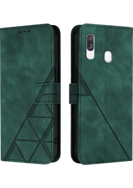 Samsung Galaxy A40 Pu Deri Cüzdan Kapak Kredi Kartı Tutucu (Yurt Dışından)