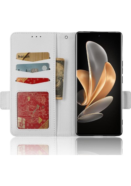 Vivo V29 5g Pu Deri Manyetik Kart Yuvaları Için Kılıf Tutucu Cüzdan Yan (Yurt Dışından)