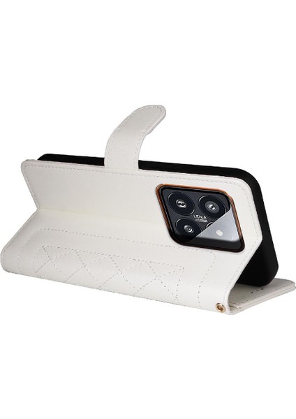 Xiaomi 14 Pro 5g Için Flip Case Cüzdan Basit Iş Deri Kılıf Flip (Yurt Dışından)