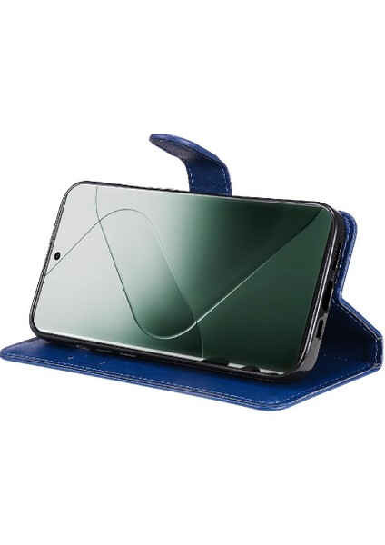 Kart Yuvası ile Xiaomi 14 Pro Için Flip Case Klasik Düz Renk Yüksek Cüzdan (Yurt Dışından)