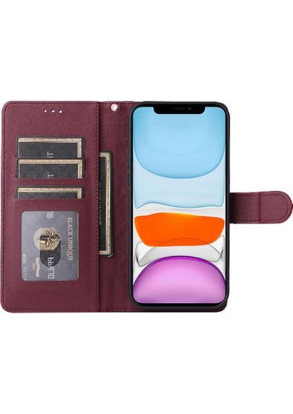 Iphone 11 Için Flip Case Cüzdan Basit Iş Kapak Çevirin Deri Kılıf (Yurt Dışından)