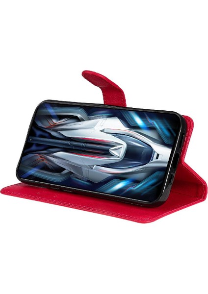 Xiaomi Poco F4 Gt Için Flip Case Klasik Düz Renk Yüksek Kaliteli Deri (Yurt Dışından)