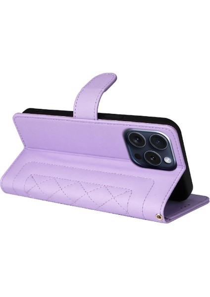 Iphone 15 Için Flip Case Pro Cüzdan Kapak Çevirin Deri Kılıf Basit Iş (Yurt Dışından)
