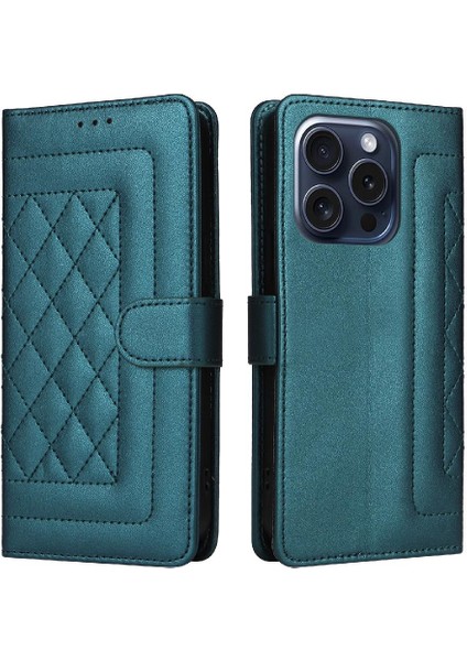 Iphone 15 Için Flip Case Pro Cüzdan Kapak Çevirin Deri Kılıf Basit Iş (Yurt Dışından)