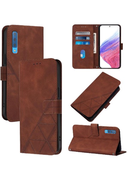 Samsung Galaxy A7 2018 Kredi Kartı Tutucu Flip Folio Kitap Cüzdan (Yurt Dışından)