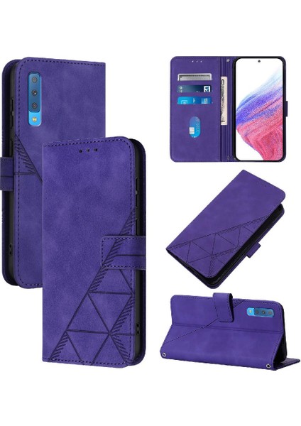 Samsung Galaxy A7 2018 Kredi Kartı Tutucu Flip Folio Kitap Cüzdan (Yurt Dışından)