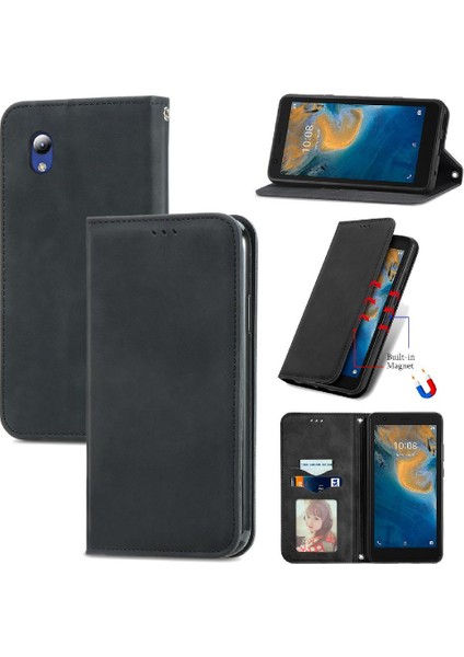 Zte Blade Zte Lite Cüzdan Fermuar Deri Kılıf Basit Iş Için Kılıf (Yurt Dışından)