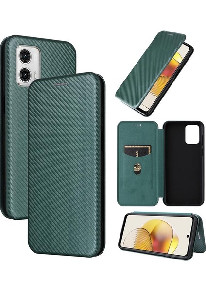 Motorola Moto G23 Tam Koruma Kartı Ekleme Deri Folio Için Kılıf (Yurt Dışından)