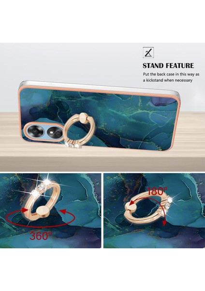 Oppo A17 4g Tampon Için Kılıf 360 &deg; Dönebilir Halka Mermer Darbeye Tpu (Yurt Dışından) indirimleri