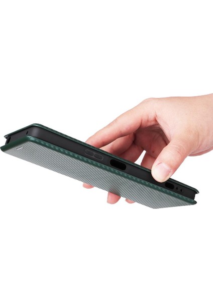 Sony Xperia 1 V 2023 Için Kılıf Deri Folio Flip Case Manyetik Karbon (Yurt Dışından) indirimleri