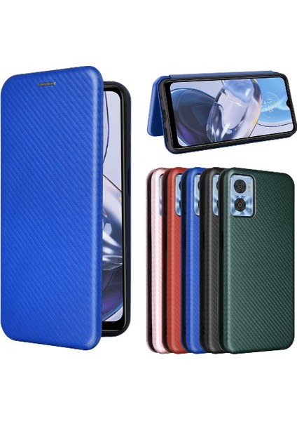 Motorola Moto E22 4g/moto E22I 4g Tam Koruma Deri Folio Için Kılıf (Yurt Dışından)