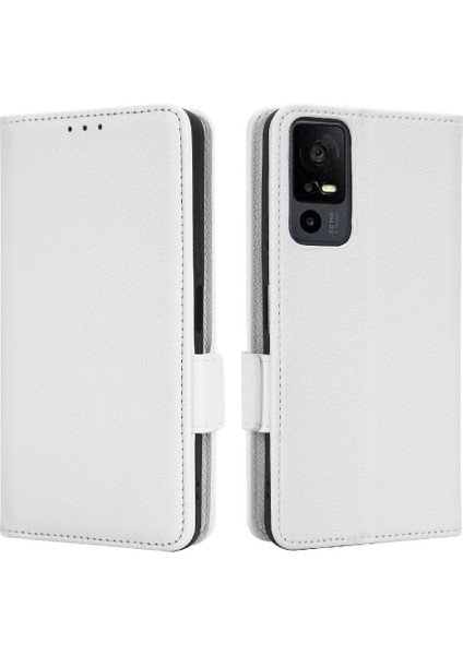 Tcl 40X 5g Için KILIF/T601D Yan Toka Cüzdan Kart Yuvaları Tutucu Pu Deri (Yurt Dışından)