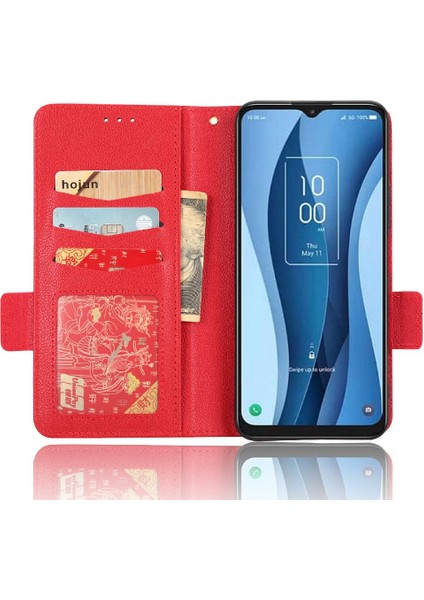 Tcl 40 Xl Yan Toka Pu Deri Cüzdan Manyetik Kart Yuvaları Tutucu Için Kılıf (Yurt Dışından) modelleri