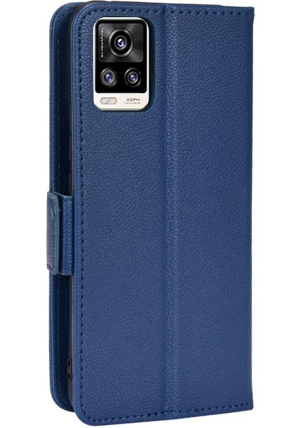 Vivo V20 Yan Toka Manyetik Kart Yuvaları Için Kılıf Tutucu Cüzdan Pu Deri (Yurt Dışından) modelleri