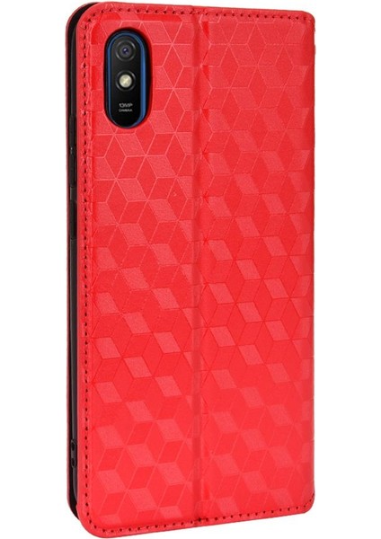Xiaomi Redmi 9A 3D Desen Pu Deri Manyetik Kapatma Kartı (Yurt Dışından) modelleri