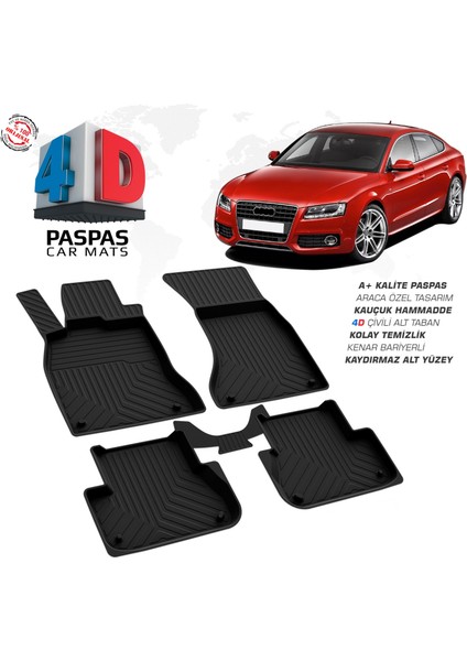 Audi A5 4d Havuzlu Paspas 2008-2016 Arası