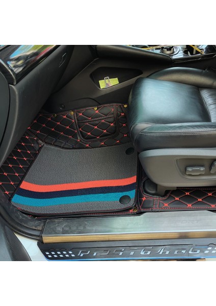 Citroen C-Elysee Araca Özel 8d Taban Döşemeli Oto Paspas Takım / Siyah-Gri