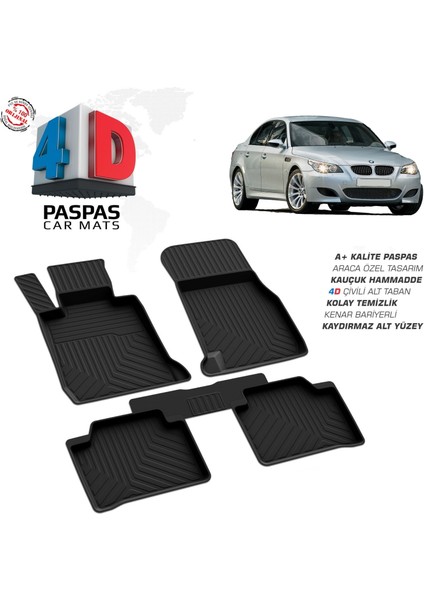 Bmw 5 Serisi E60 2004-2010 4d Havuzlu Paspas