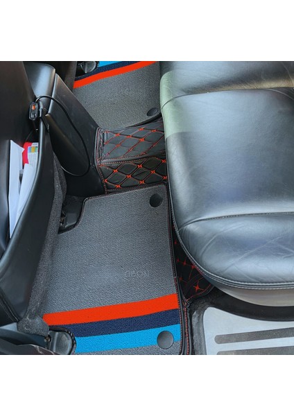 Mitsubishi Lancer Araca Özel 8d Taban Döşemeli Oto Paspas Takım / Siyah-Gri modelleri