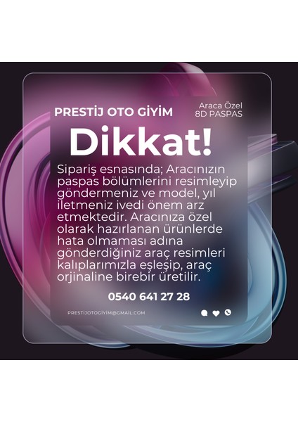 Prestij Oto Giyim Dünyası Ssangyong Actyon Araca Özel 8d Taban Döşemeli Oto Paspas Takım / Siyah-Gri