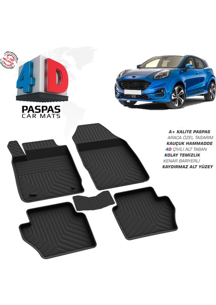 Ford Puma 4d Havuzlu Paspas 2019-2022 Arası