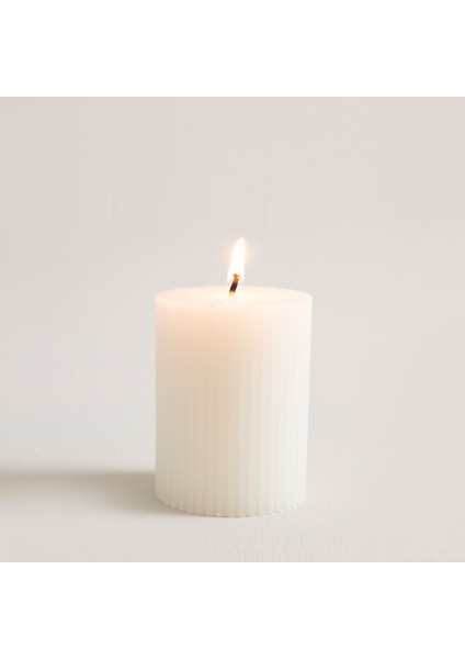Helen 6x8 cm Sütun Mum Krem Krem fiyatları
