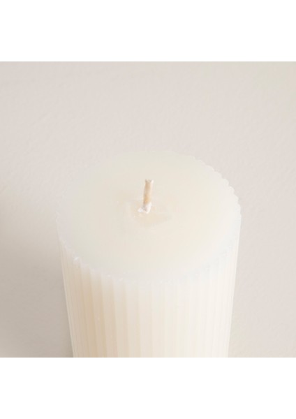 Helen 6x8 cm Sütun Mum Krem Krem modelleri
