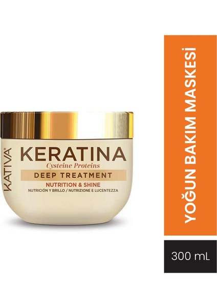 Keratina Deep Treatment 300 Ml - Yumuşaklık Ve Parlaklık Sağlayan Güçlendirici Yoğun Keratin Bakımı