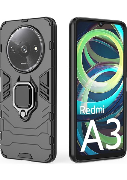 Xiaomi Redmi A3 Halka Standı Zırh Cep Telefonu Kılıfı (Yurt Dışından) modelleri