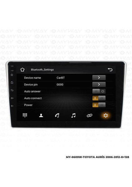 Araç Multimedya Toyota Auris Android 12 Carplay 4gb Ram + 64GB HDD Navigasyon Ekran Myw modelleri