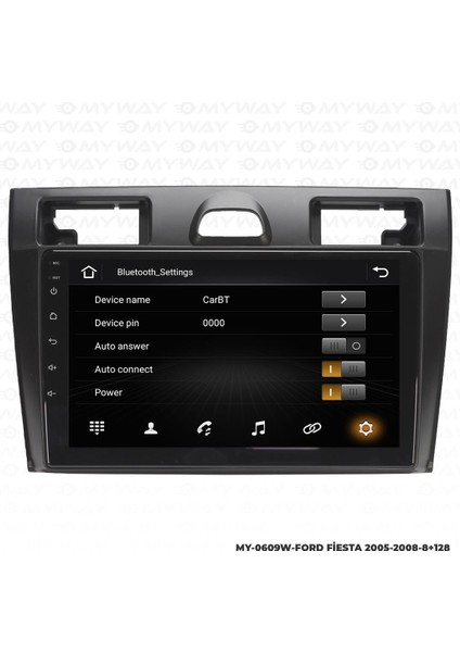 Araç Multimedya Ford Fiesta Android 12 Carplay 4gb Ram + 64GB HDD 2005-2008 Navigasyon Ekran Myw modelleri