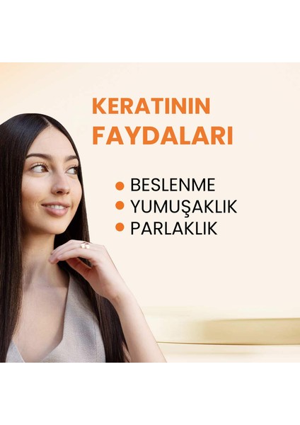 Keratina Shampoo 355 ml - Yumuşaklık ve Parlaklık Sağlayan Güçlendirici Keratin Şampuan