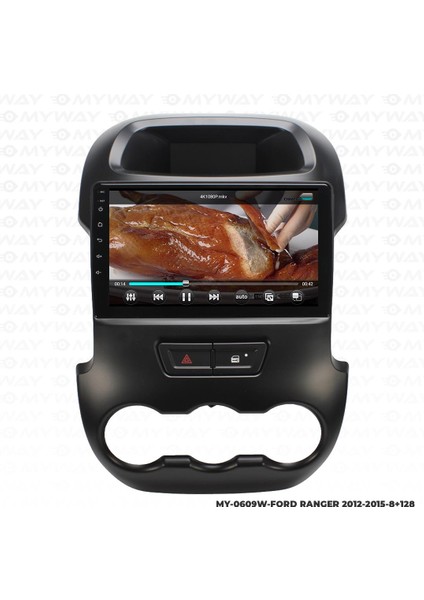 Araç Multimedya Ford Ranger Android 12 Carplay 4gb Ram + 64GB HDD 2012-2015 Navigasyon Ekran Myw