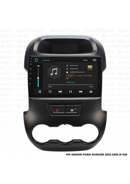 Araç Multimedya Ford Ranger Android 12 Carplay 4gb Ram + 64GB HDD 2012-2015 Navigasyon Ekran Myw