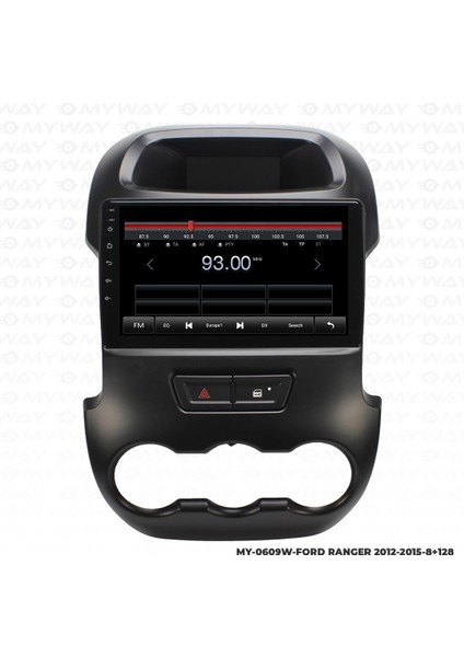 Araç Multimedya Ford Ranger Android 12 Carplay 4gb Ram + 64GB HDD 2012-2015 Navigasyon Ekran Myw