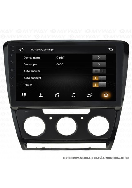 Araç Multimedya Skoda Octavia Android 12 Carplay 4gb Ram + 64GB HDD 2007-2014 Navigasyon Ekran Myw modelleri