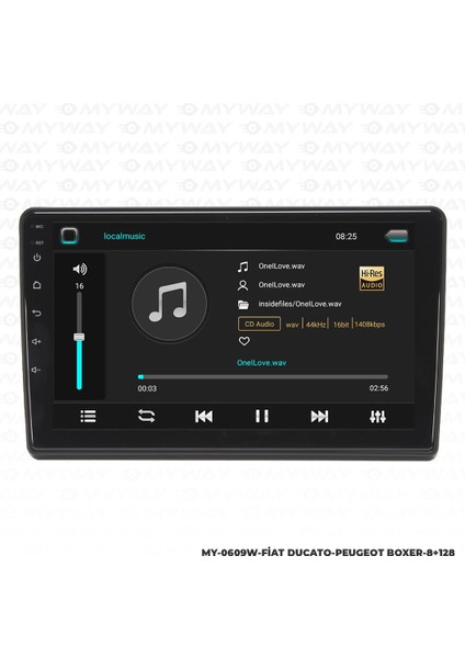 Araç Multimedya Fiat Ducato Android 12 Carplay 4gb Ram + 64GB HDD Navigasyon Ekran Myw