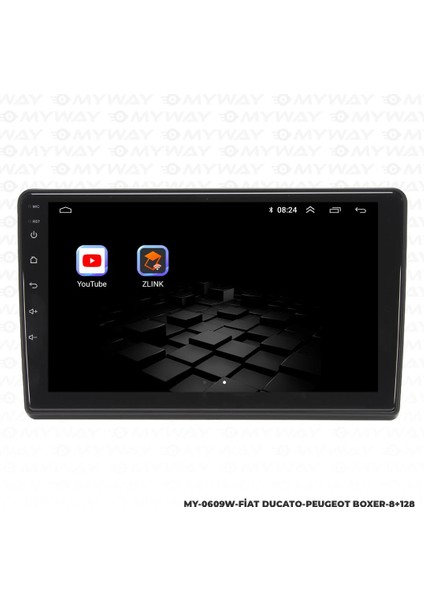 Araç Multimedya Fiat Ducato Android 12 Carplay 4gb Ram + 64GB HDD Navigasyon Ekran Myw