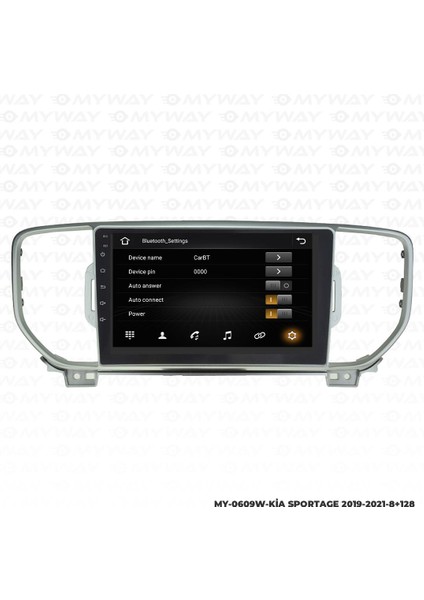 Araç Multimedya Kia Sportage Android 12 Carplay 4gb Ram + 64GB HDD 2019-2021 Navigasyon Ekran Myw modelleri
