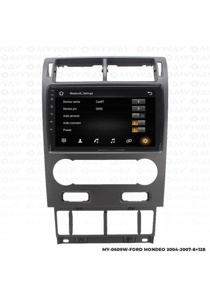 Araç Multimedya Ford Mondeo Android 12 Carplay 4gb Ram + 64GB HDD Navigasyon Ekran Myw