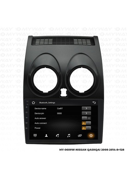 Araç Multimedya Nissan Qashqai Android 12 Carplay 4gb Ram + 64GB HDD 2008-2014 Navigasyon Ekran Myw modelleri