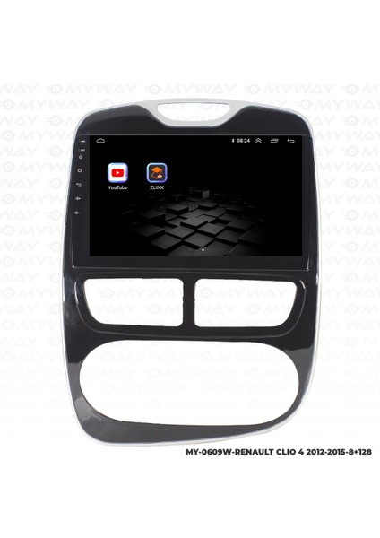 Araç Multimedya Renault Clio 4 Android 12 Carplay 4gb Ram + 64GB HDD 2012-2015 Navigasyon Ekran Myw