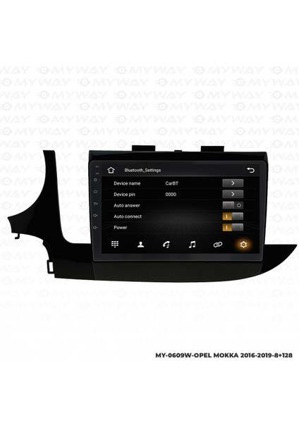Araç Multimedya Opel Mokka Android 12 Carplay 4gb Ram + 64GB HDD Navigasyon Ekran Myw modelleri