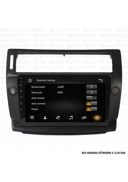 Araç Multimedya Citroen C4 Android 12 Carplay 4gb Ram + 64GB HDD Navigasyon Ekran Myw