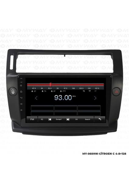 Araç Multimedya Citroen C4 Android 12 Carplay 4gb Ram + 64GB HDD Navigasyon Ekran Myw
